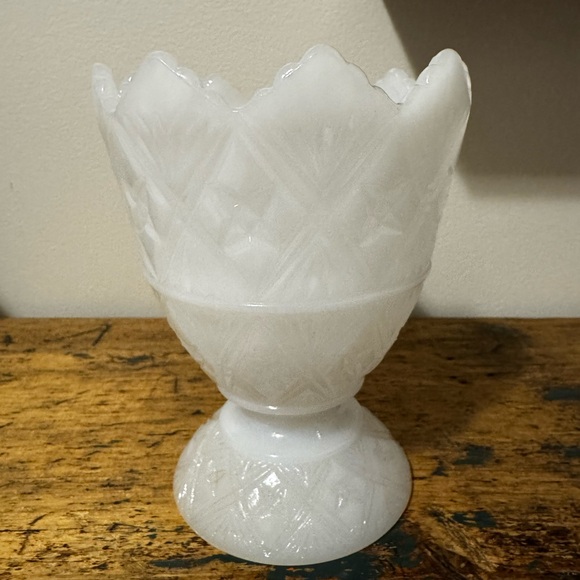 E.O Brody Other - Elegant Milk Glass Pedestal Vase